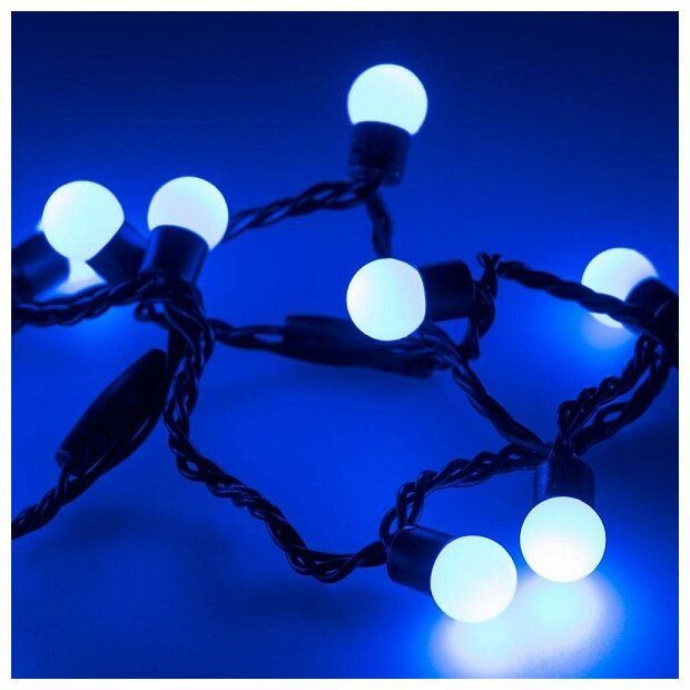 Гирлянда нить [20 м] Ball ARD-BALL-CLASSIC-D17.5-20000-BLACK-200LED BLUE (230V, 14W)