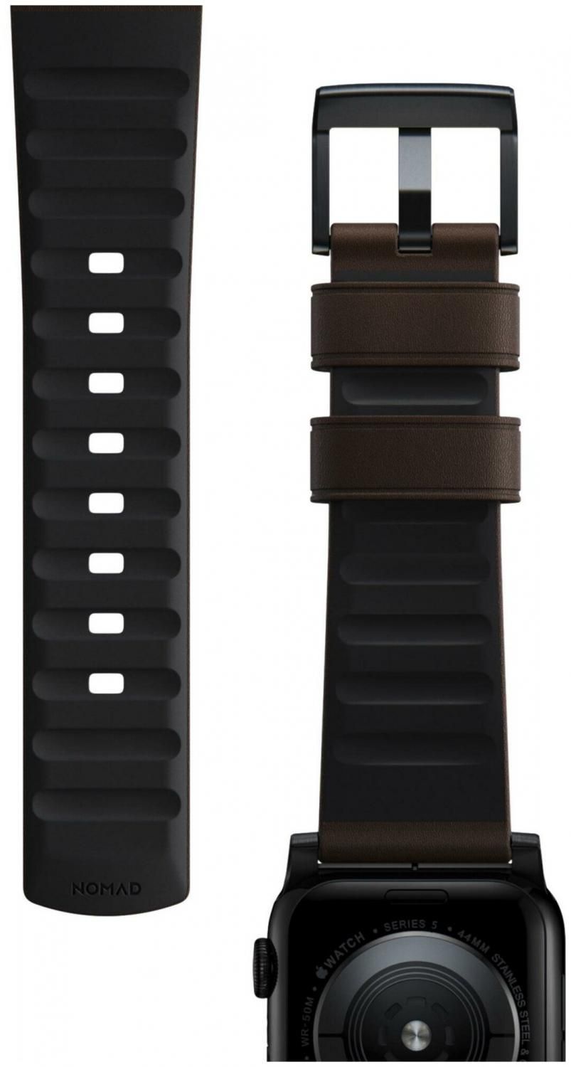 Ремешок Nomad Active Strap Pro (NM1A4MBNW0) для Apple Watch 42/44 mm  (Black/Brown) купить в Москве, СПб, Новосибирске по низкой цене