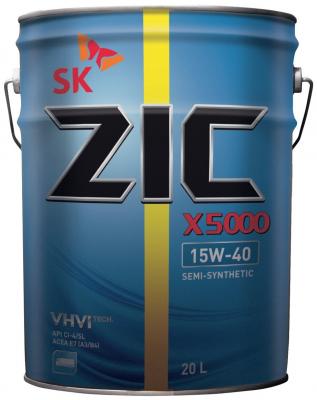 Полусинтетическое моторное масло ZIC X5000 15W-40, 20 л