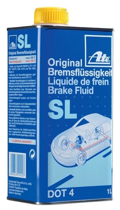 Тормозная жидкость ATE SL DOT-4 (1л.) 1 л Тормозная жидкость ATE SL DOT-4 (1л.) 1 л