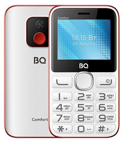 Телефон BQ 2301 Comfort, белый/красный Телефон BQ 2301 Comfort, белый/красный