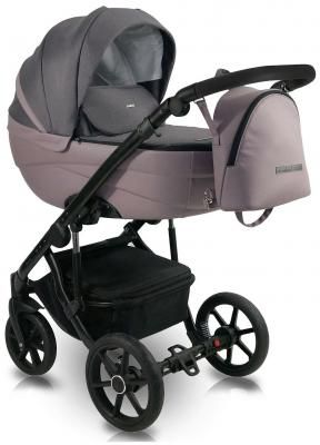 Коляска 2в1 Bexa Ideal, ID 04 фиолетовый+т. пудра кожа