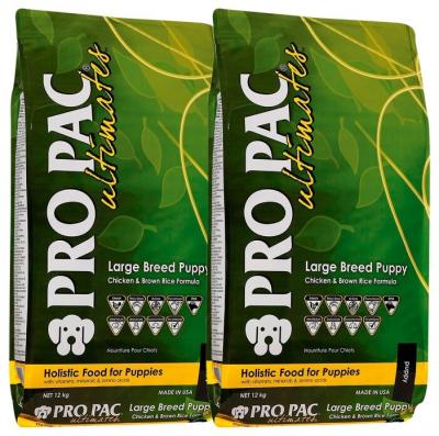 Сухой корм для щенков Ultimates Pro Pac курица, с коричневым рисом 2шт. х 12 кг (для крупных пород)