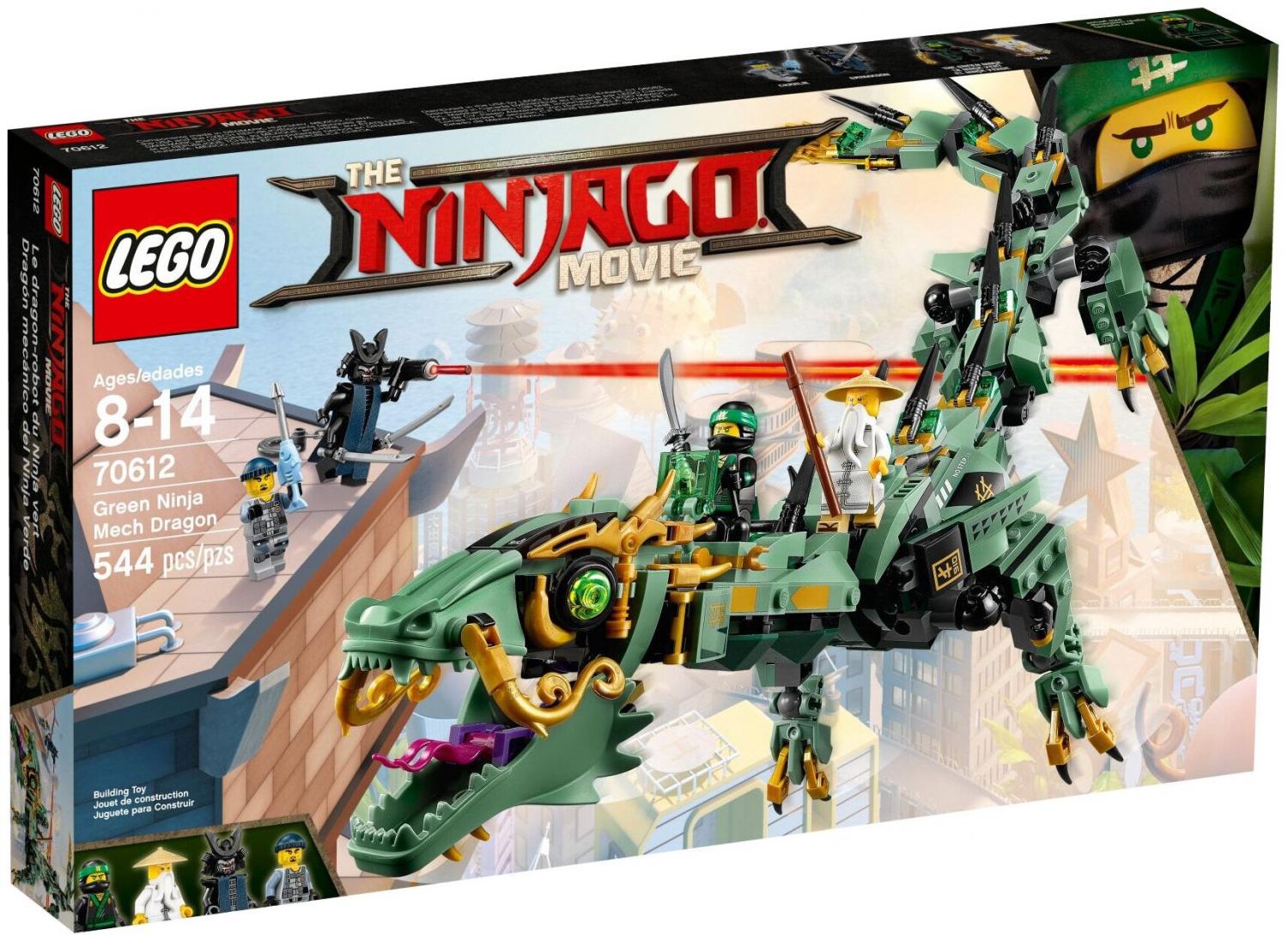 Конструктор LEGO The Ninjago Movie 70612 Механический дракон Зеленого  ниндзя купить в Москве, СПб, Новосибирске по низкой цене