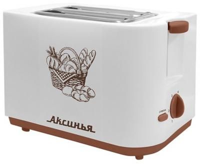 Тостер Аксинья КС-200, белый/коричневый