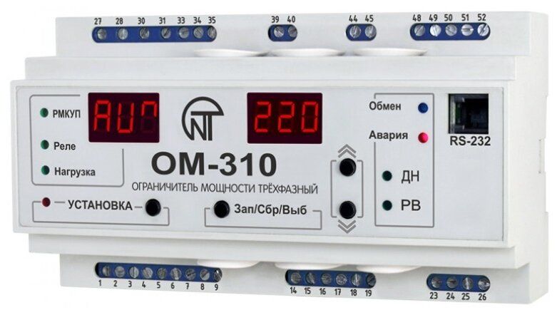 Реле контроля мощности Новатек-Электро ОМ-310