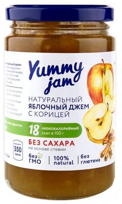 Джем Yummy jam натуральный яблочный с корицей без сахара, банка 350 г