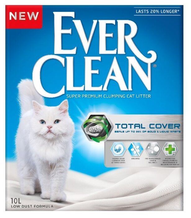 Комкующийся наполнитель Ever Clean Total Cover 10 + 10 л Комкующийся наполнитель Ever Clean Total Cover 10 + 10 л