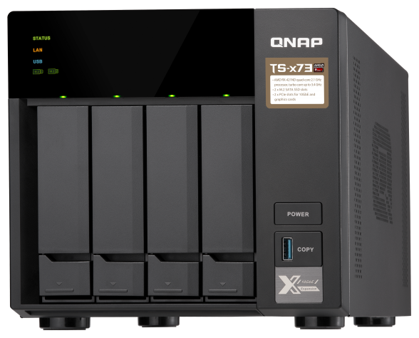 Сетевое хранилище QNAP TS-473-4G черный