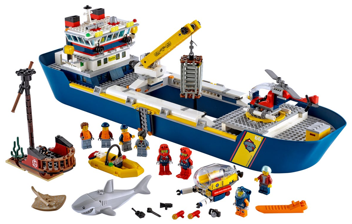 Конструктор LEGO City 60266 Океан: исследовательское судно Конструктор LEGO City 60266 Океан: исследовательское судно