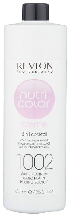 Крем Revlon Professional Nutri Color 3 in 1 cocktail 1002 White Platinum, 750 мл Крем Revlon Professional Nutri Color 3 in 1 cocktail 1002 White Platinum, 750 мл