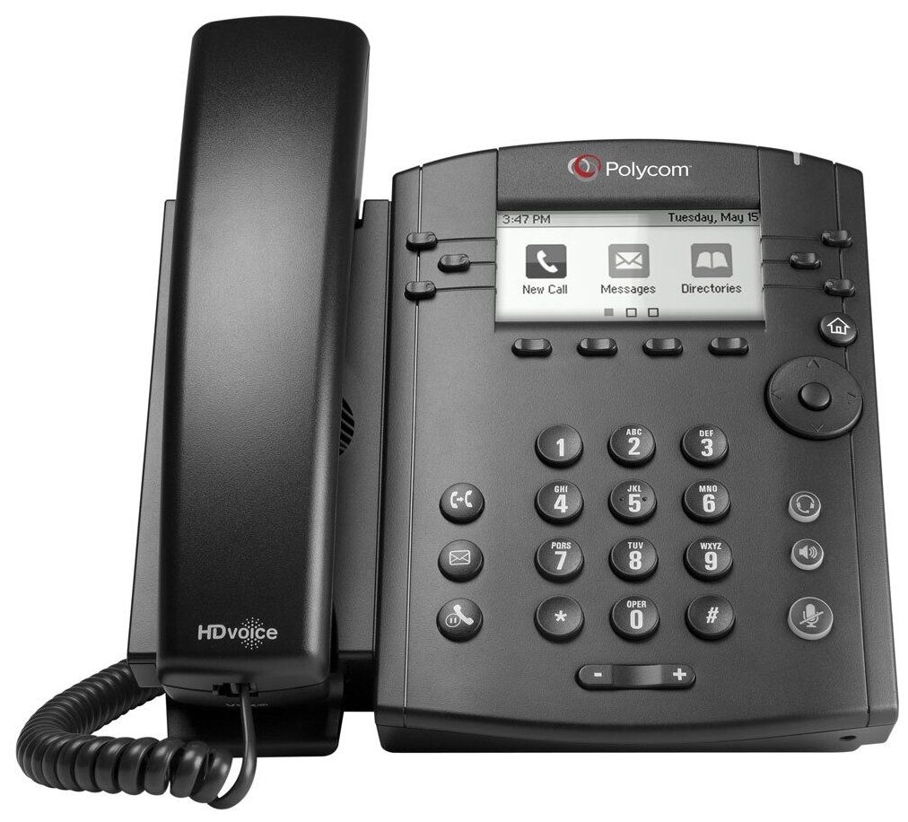 VoIP-телефон Polycom VVX 301 черный купить в Москве, СПб, Новосибирске по  низкой цене