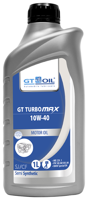 Моторное масло GT OIL GT Turbo MAX 10W-40 1 л Моторное масло GT OIL GT Turbo MAX 10W-40 1 л
