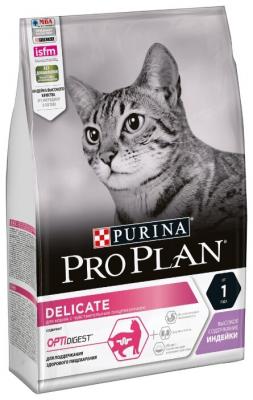 Корм для кошек Pro Plan Delicate при чувствительном пищеварении, с индейкой 3 кг
