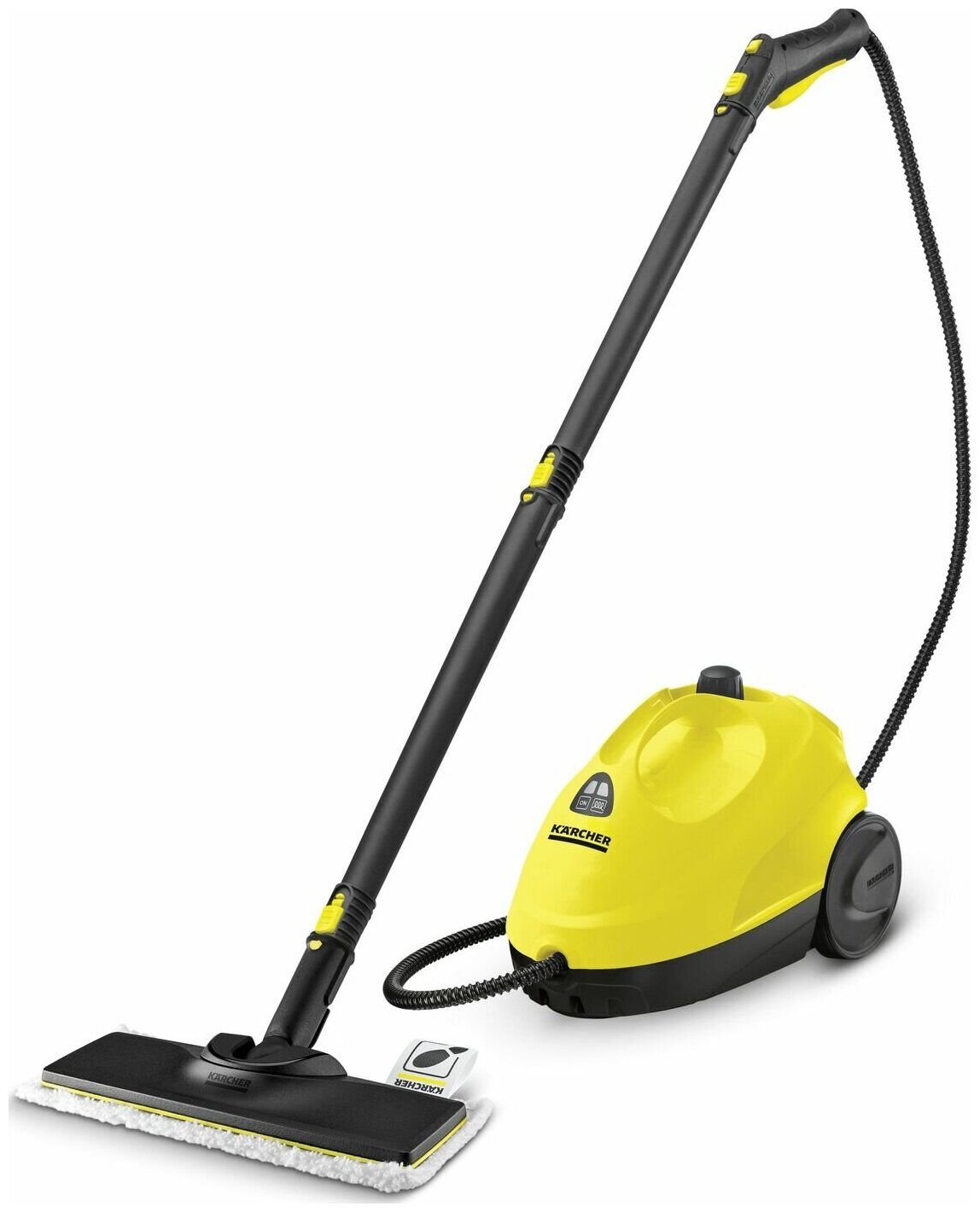 Пароочиститель KARCHER SC 2 EasyFix + латексные хозяйственные перчатки,  желтый/черный купить в Москве, СПб, Новосибирске по низкой цене