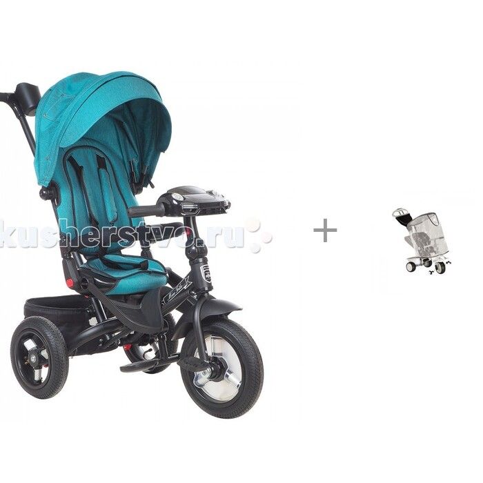 Велосипед трехколесный Mars Mini Trike T400 Jeans с дождевиком BamBola