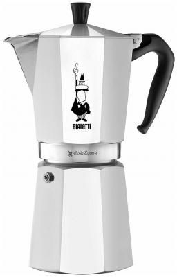 Гейзерная кофеварка Bialetti Moka Express (18 чашек), металлик