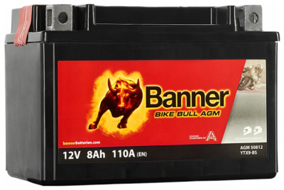 Мото аккумулятор Banner Bike Bull AGM 508 12 / YTX9-BS