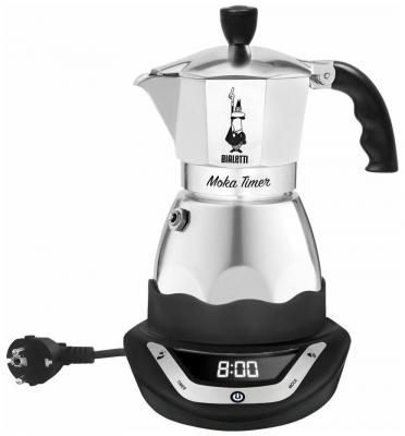 Гейзерная кофеварка электрическая Bialetti Moka Timer на 6 порций (6093)