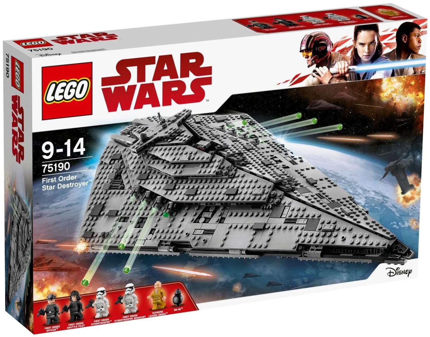 Конструктор LEGO Star Wars 75190 Звездный разрушитель Первого Ордена купить  в Москве, СПб, Новосибирске по низкой цене