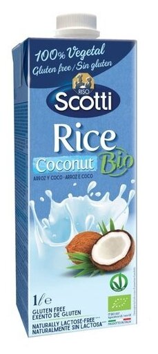 Рисовый напиток Riso Scotti Rice с кокосом 1.1%, 1 л, 10 шт.