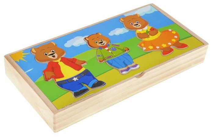 Рамка-вкладыш Мир деревянных игрушек Три медведя (Д164), 45 дет. Рамка-вкладыш Мир деревянных игрушек Три медведя (Д164), 45 дет.