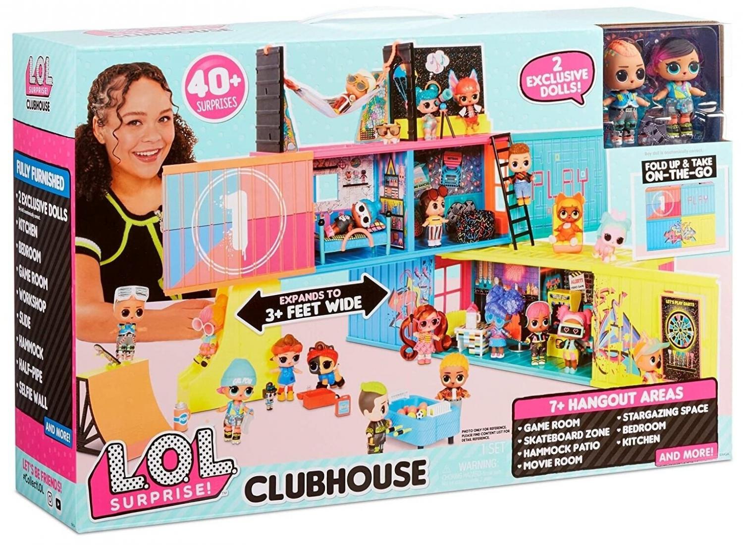 LOLs MGA Entertainment Игровой набор LOL Сюрприз - Клубный дом (L.O.L.  Surprise! Clubhouse Playset with 40+ Surprises and 2 Exclusives Dolls)  купить в Москве, СПб, Новосибирске по низкой цене