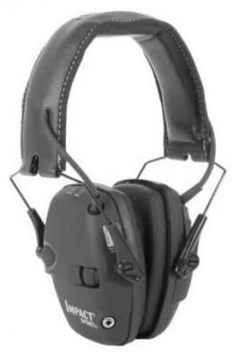 Наушники активные Howard Impact Sport, стерео, SNR 25dB, NRR22dB, черный, вход AUX 3,5мм, 2ХААА