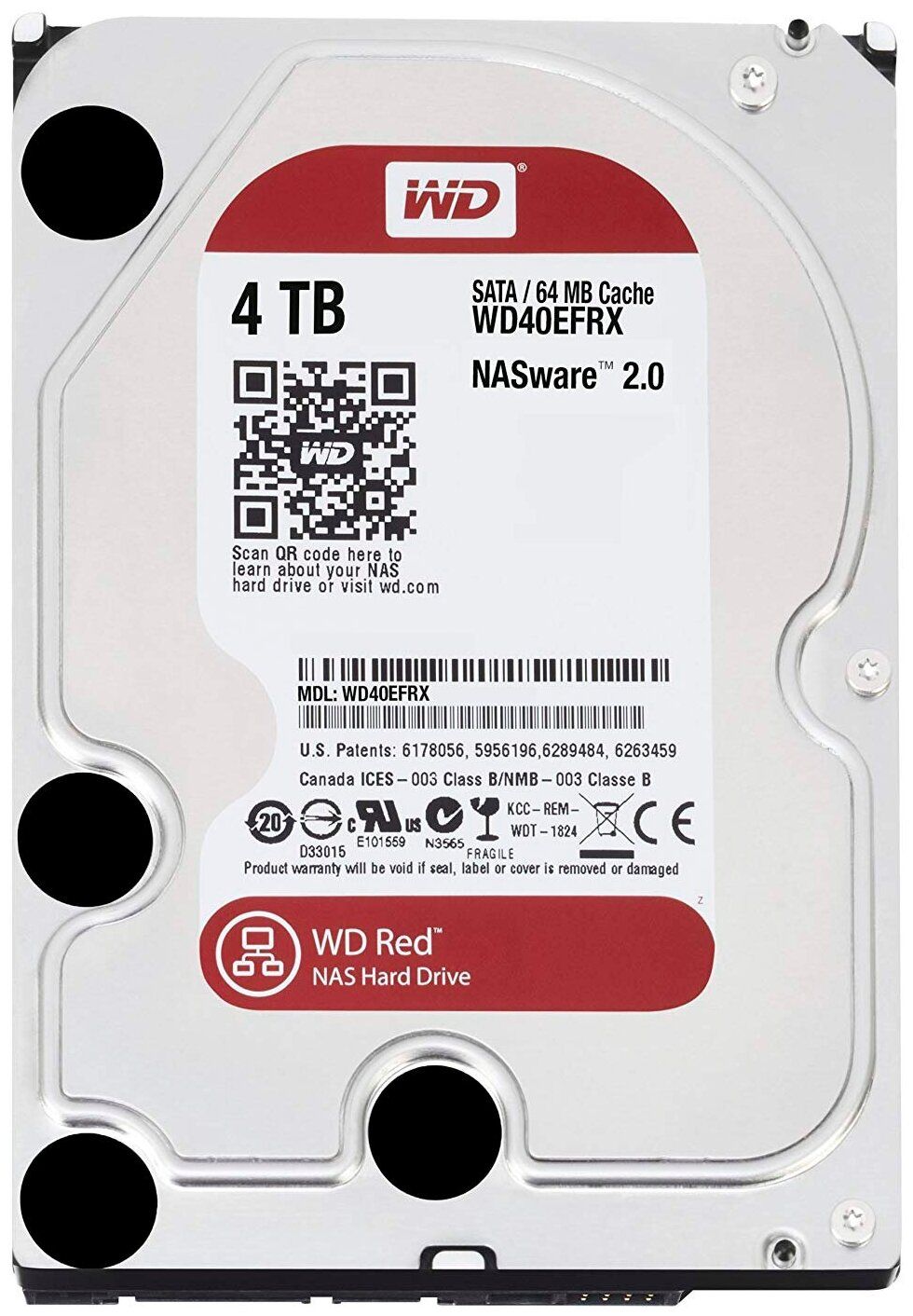 Жесткий диск Western Digital WD Red 4 TB WD40EFRX купить в Москве, СПб,  Новосибирске по низкой цене