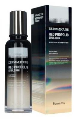 Farmstay Derma Cube Red Propolis Emulsion Осветляющая эмульсия для лица с прополисом, 140 мл