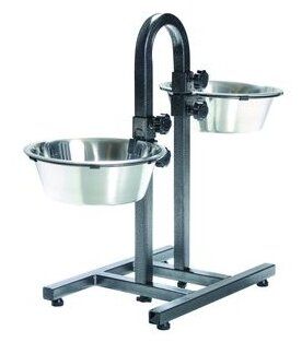 Подставка TRIXIE 2497 с двумя мисками для двух собак х 2.8 л черный