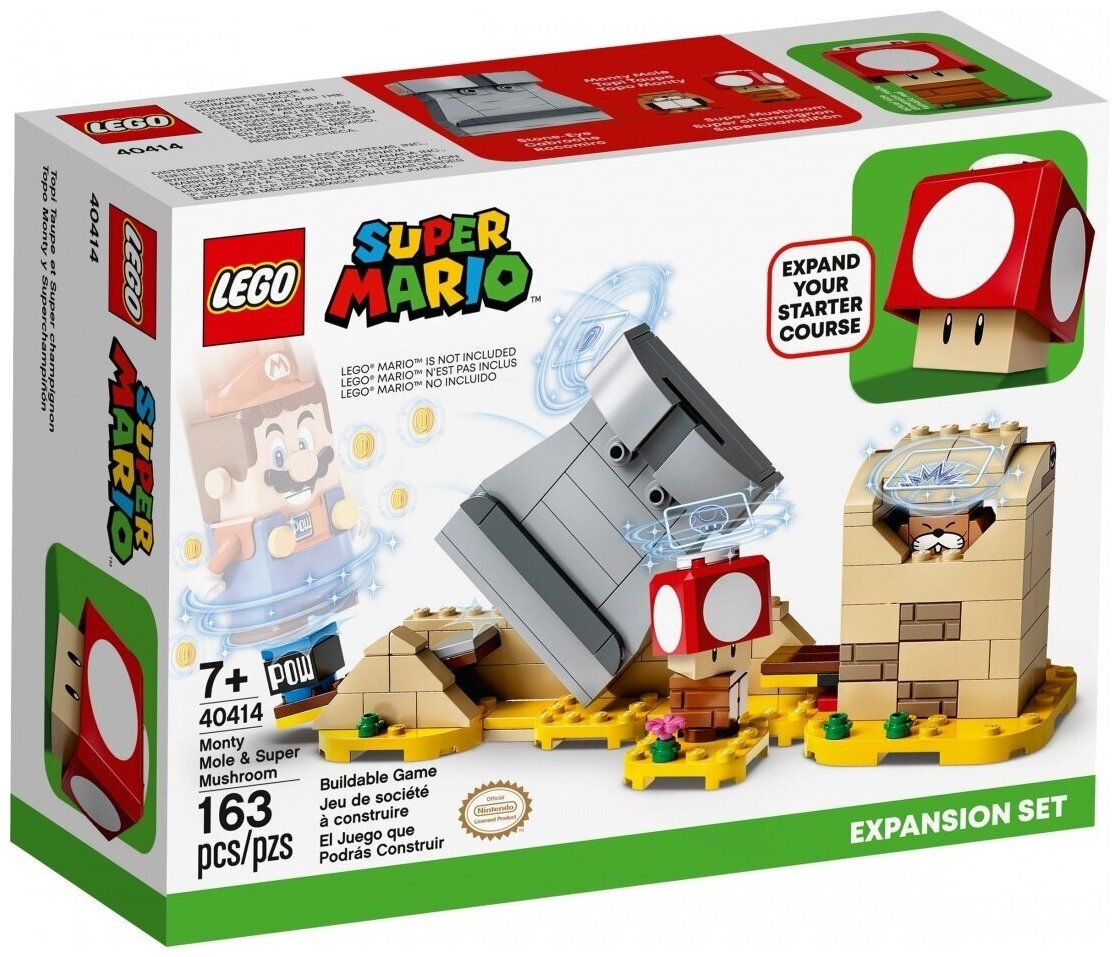 Lego Конструктор LEGO Super Mario 40414 Дополнительный набор Крот Монти и  Супергриб купить в Москве, СПб, Новосибирске по низкой цене