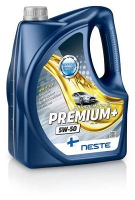 Синтетическое моторное масло Neste Premium+ 5W-50, 4 л