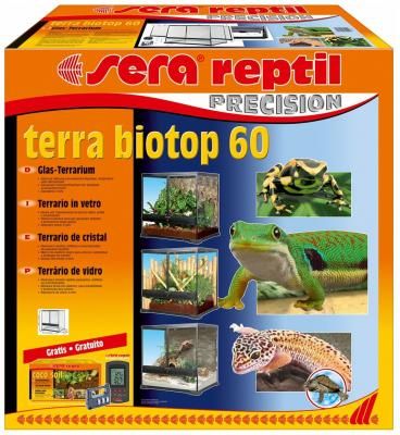 Террарриум Sera Reptil terra biotop 60 прозрачный/черный