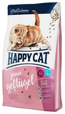 Корм для котят Happy Cat Supreme Junior с 4 месяцев при чувствительном пищеварении, домашняя птица 1.4 кг