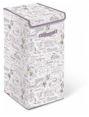Valiant Корзина для белья с крышкой Lavande LV-BOX-LXL 60х35х35 см белый/фиолетовый