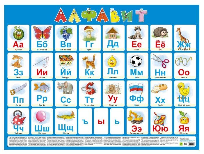 Плакат настенный Английский алфавит 440*600мм 284500