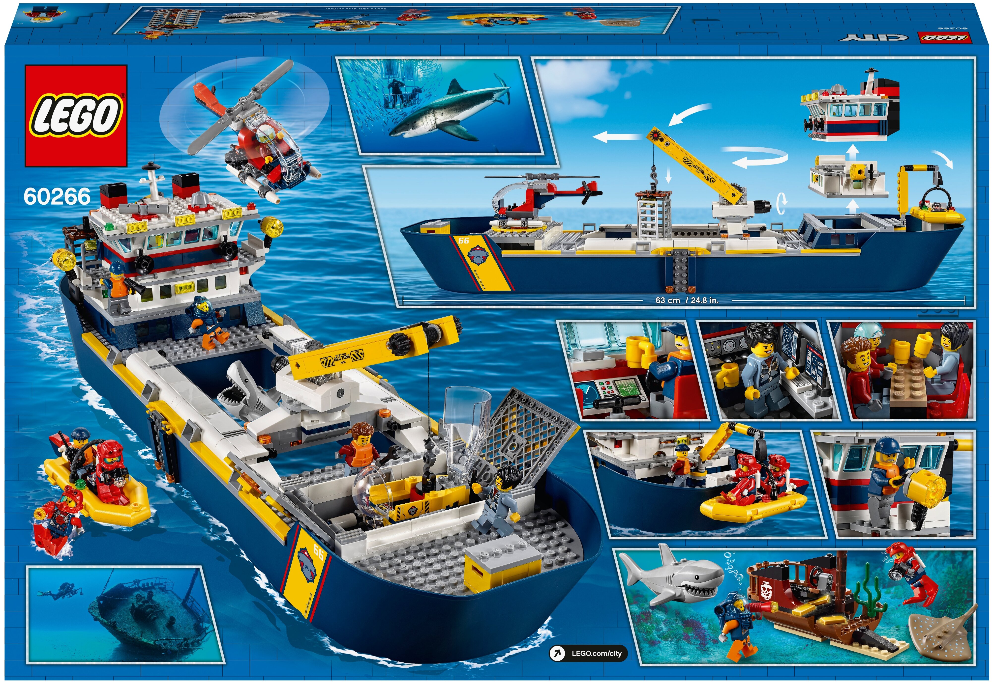Конструктор LEGO City 60266 Океан: исследовательское судно Конструктор LEGO City 60266 Океан: исследовательское судно