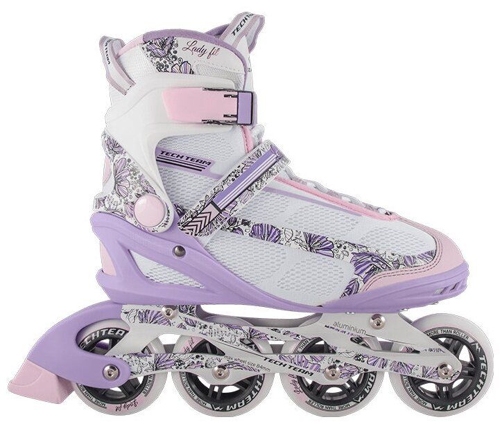 Коньки Tech Team Lady Fit р.40 White-Pink