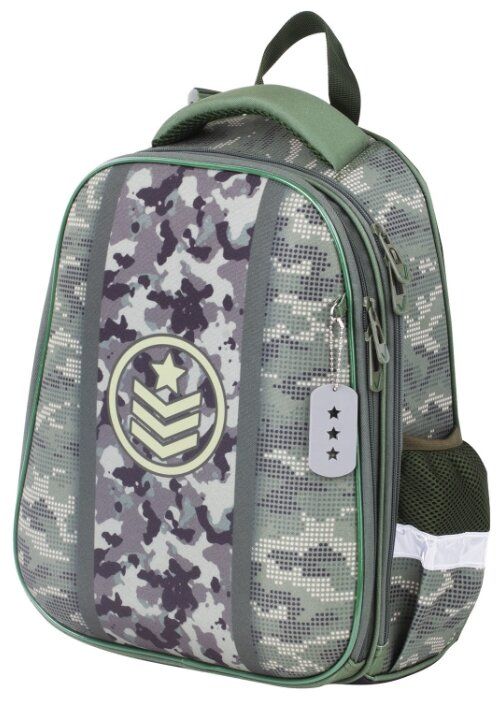 BRAUBERG Ранец Premium Army (228783), зеленый