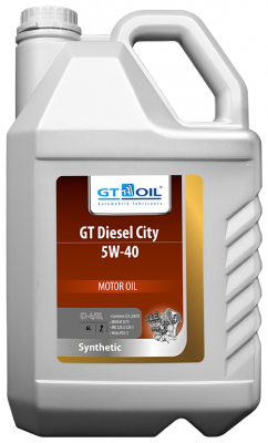 Синтетическое моторное масло GT OIL GT Diesel City 5W-40, 6 л