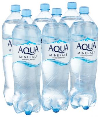 Вода питьевая Аква Минерале негазированная, ПЭТ, 6 шт. по 1.5 л