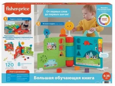 Интерактивная развивающая игрушка Fisher-Price Большая обучающая книга (HCL02), разноцветный