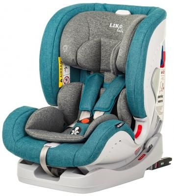 Автокресло группа 0/1/2/3 (до 36 кг) Liko Baby Sprinter Isofit (Isofix), волна в точку