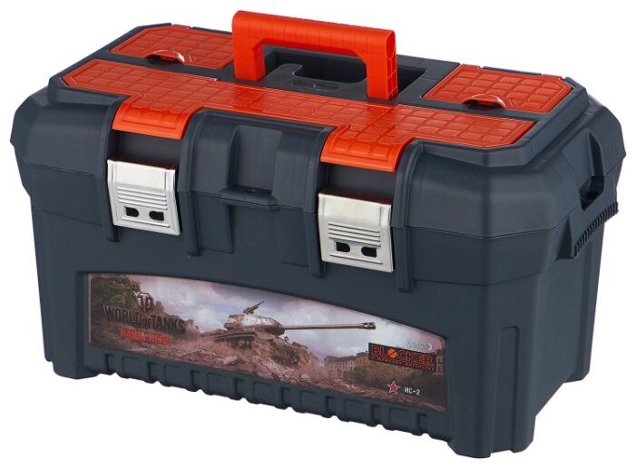 Ящик с органайзером BLOCKER World of Tanks BR5015 49x29x27 см 19.5'' серо-свинцовый/оранжевый Ящик с органайзером BLOCKER World of Tanks BR5015 49x29x27 см 19.5'' серо-свинцовый/оранжевый