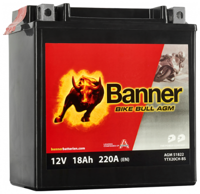 Мото аккумулятор Banner Bike Bull AGM 518 22 / YTX20CH-BS
