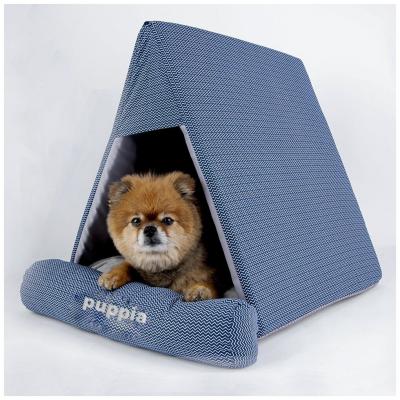 Домик для животных PUPPIA "Wave Check", синий, 50х45х38см