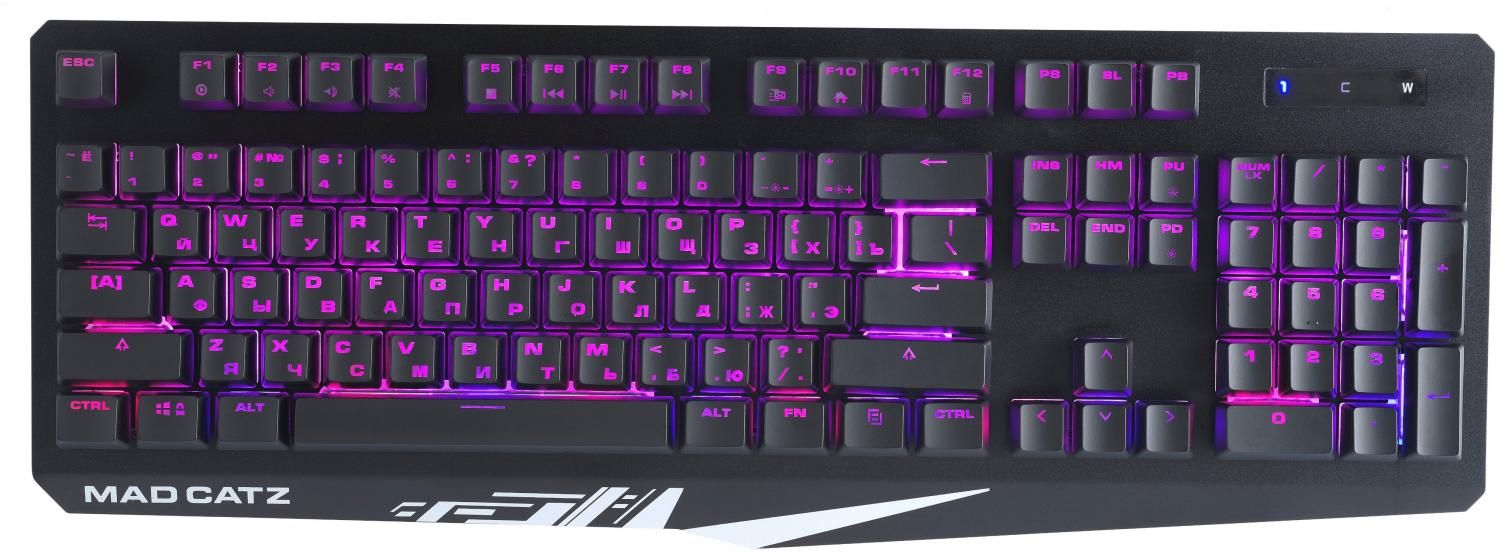 Игровая клавиатура Mad Catz S.T.R.I.K.E. 4 Black USB (русская раскладка)  Cherry MX Red купить в Москве, СПб, Новосибирске по низкой цене