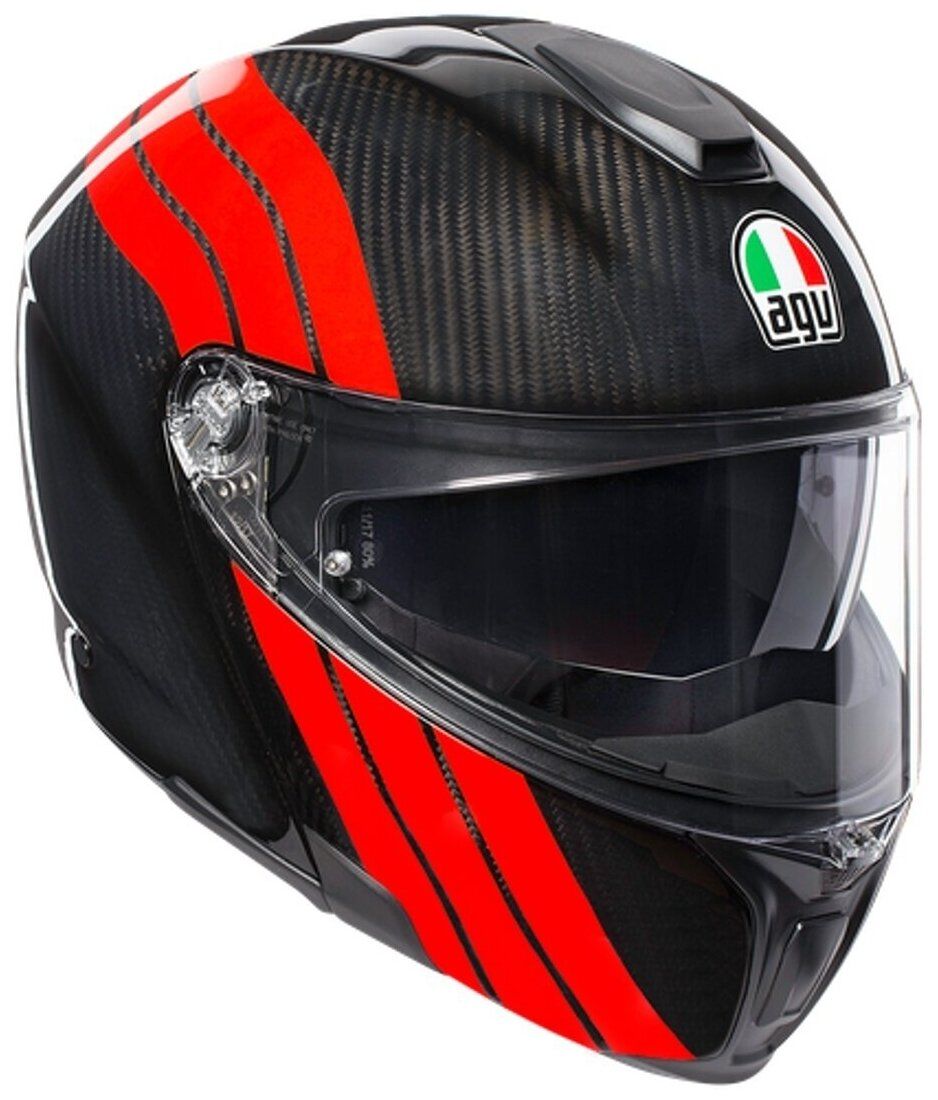 Шлем AGV Sportmodular Stripes Carbon Red AGV 211201A2IY005003 S купить в  Москве, СПб, Новосибирске по низкой цене