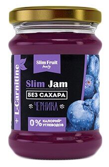 Джем Slim Fruit Family Черника без сахара + L-carnitine, банка 250 мл